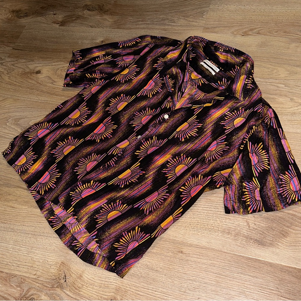 Urban Outfitters Cropped Button Up